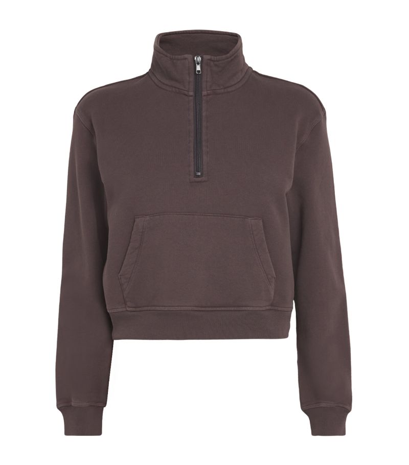 Skims Skims Cropped Half-Zip Sweatshirt