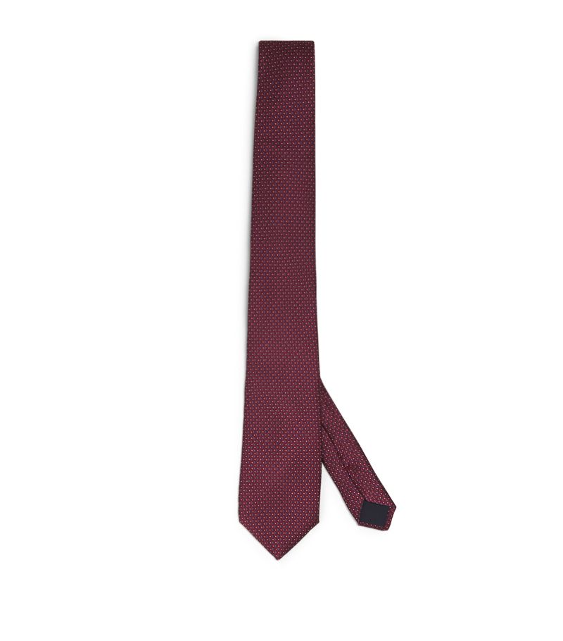 Corneliani Corneliani Silk Geometric Jacqaurd Tie