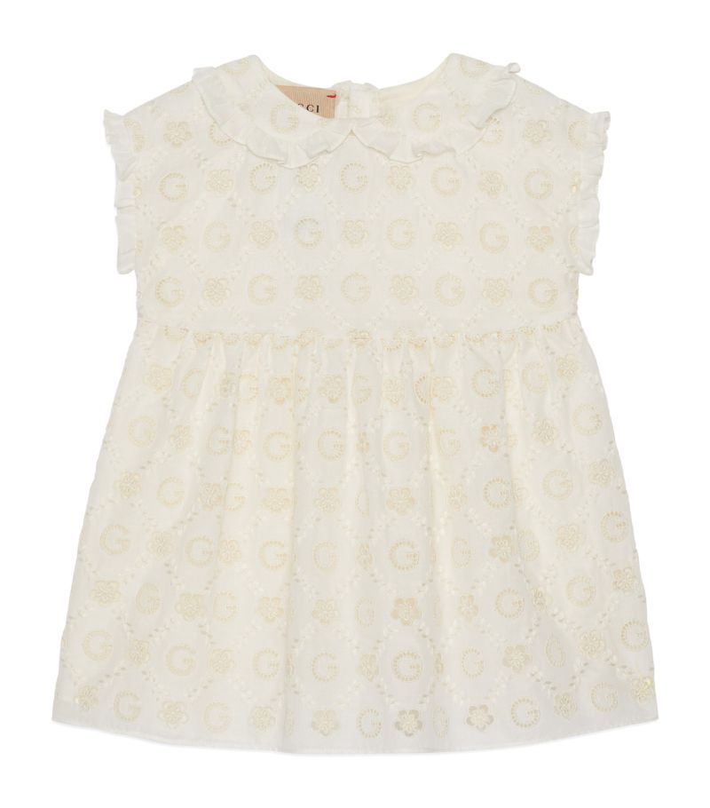 Gucci Gucci Kids Cotton Broderie Anglaise Dress (0-24 Months)