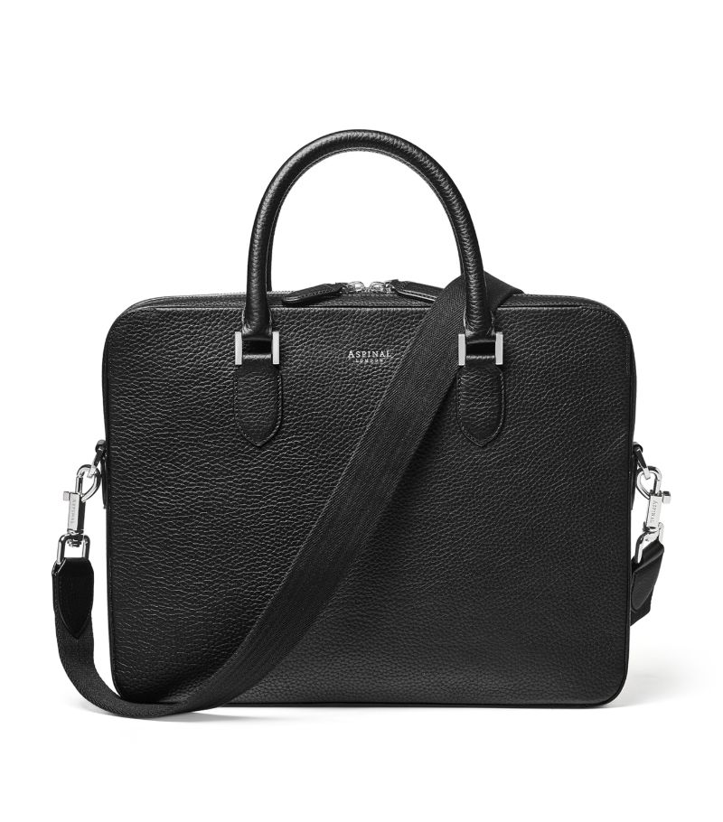  Aspinal Of London Leather Shield Briefcase