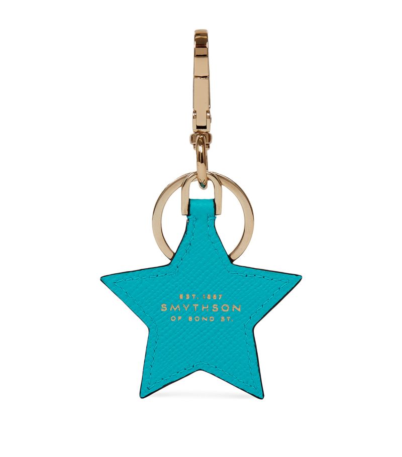 Smythson Smythson Panama Leather Star Keyring