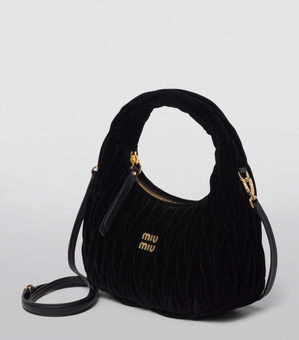 Miu Miu Miu Miu Small Velvet Wander Top-Handle Bag