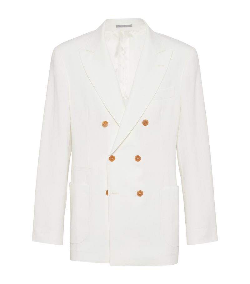 Brunello Cucinelli Brunello Cucinelli Linen One-And-A-Half-Breasted Unconstructed Blazer