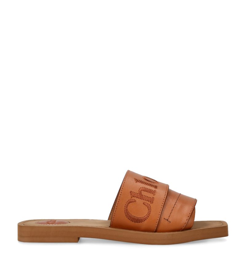 Chloé Chloé Leather Woody Sandals