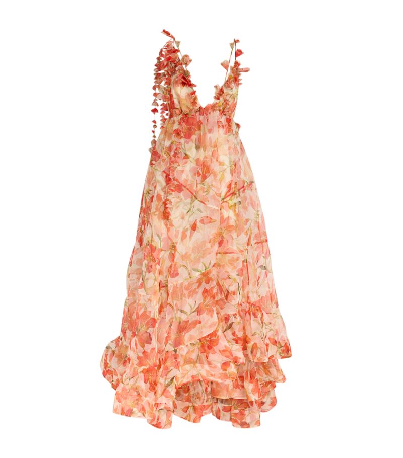 Zimmermann Zimmermann Silk Organza Floral Tranquillity Gown