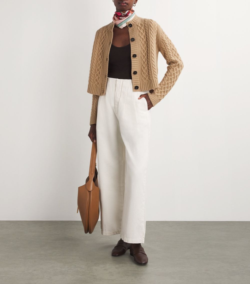 Weekend Max Mara Weekend Max Mara Virgin Wool Cable-Knit Cardigan