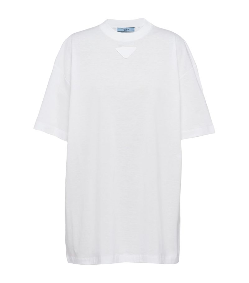 Prada Prada Triangle-Patch Oversized T-Shirt