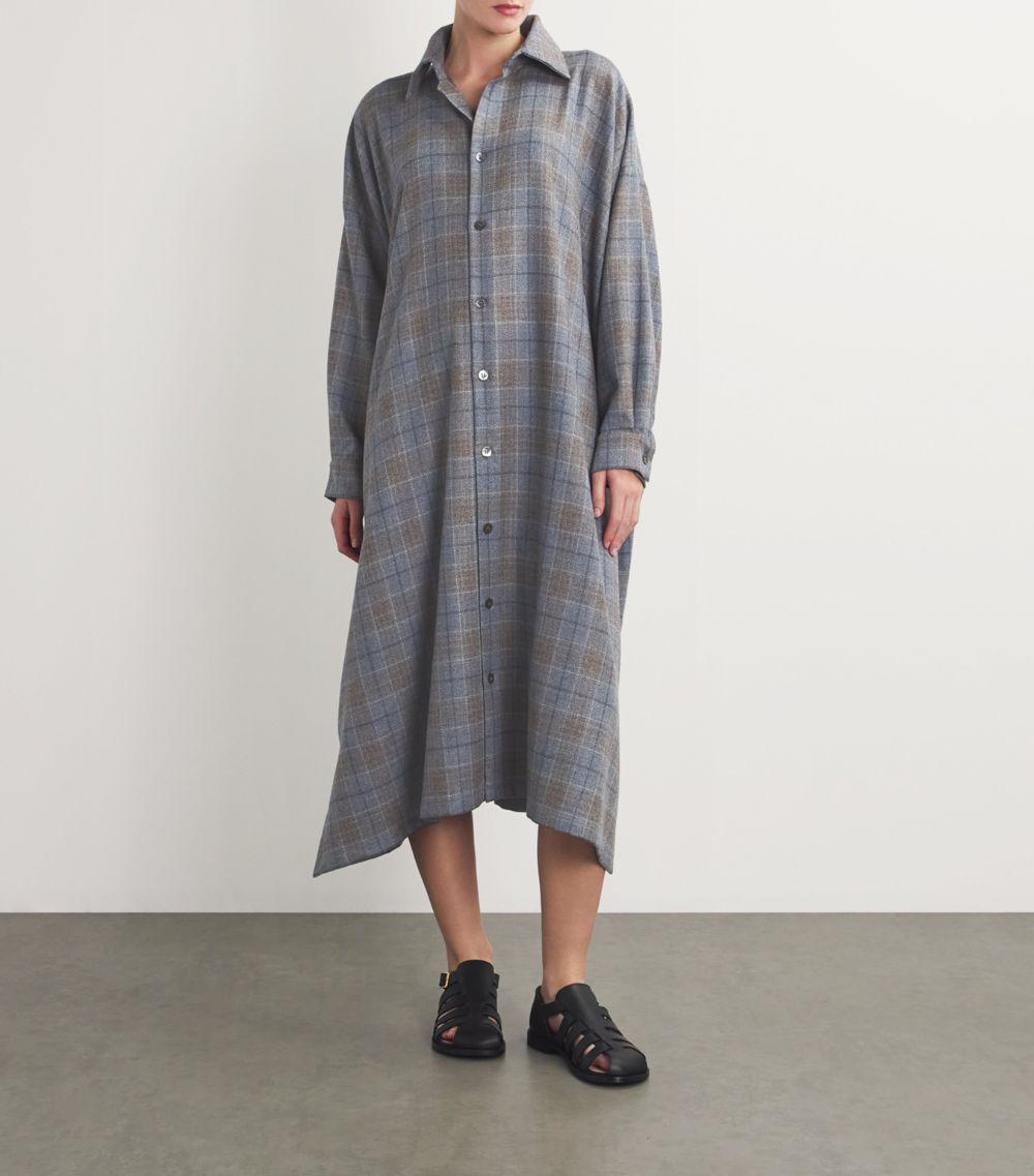 Eskandar Eskandar Virgin Wool-Silk Shirt Dress