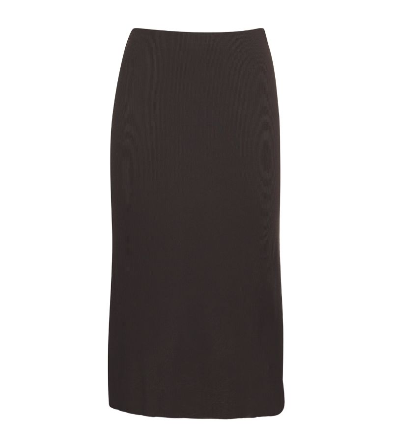 Khaite Khaite Ribbed-Jersey Leema Midi Skirt