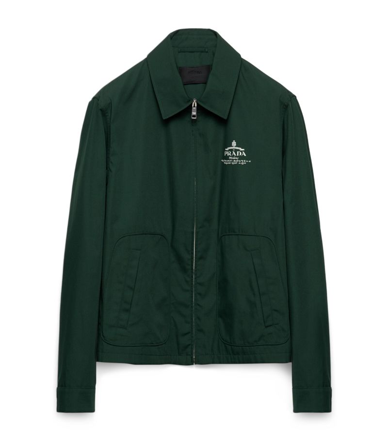 Prada Prada Cotton-Blend Logo Jacket