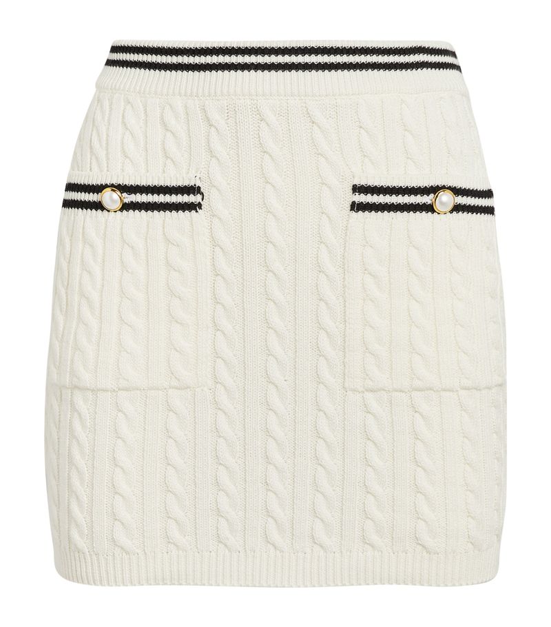 Alessandra Rich Alessandra Rich Cable-Knit Mini Skirt