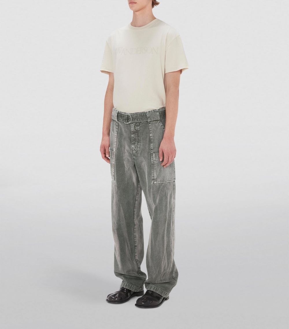 Jw Anderson Jw Anderson Wide-Leg Cargo Trousers