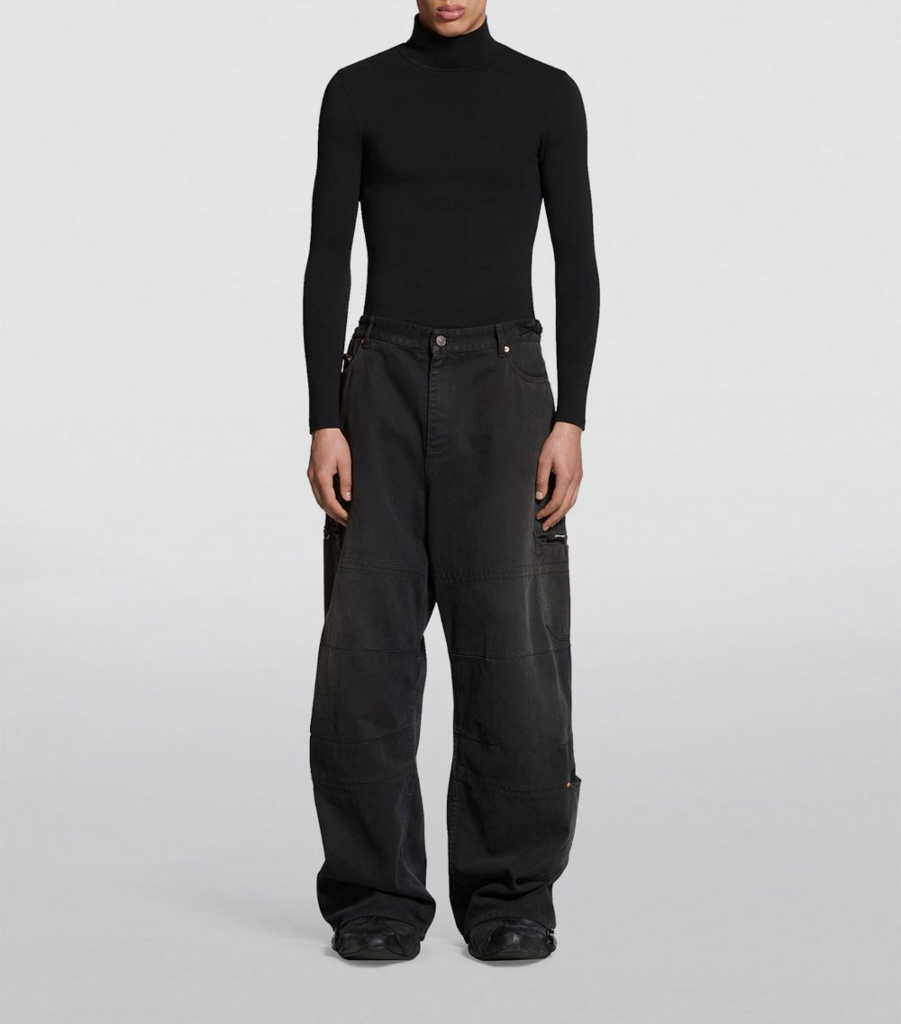 Balenciaga Balenciaga Wide-Leg Baggy Cargo Jeans