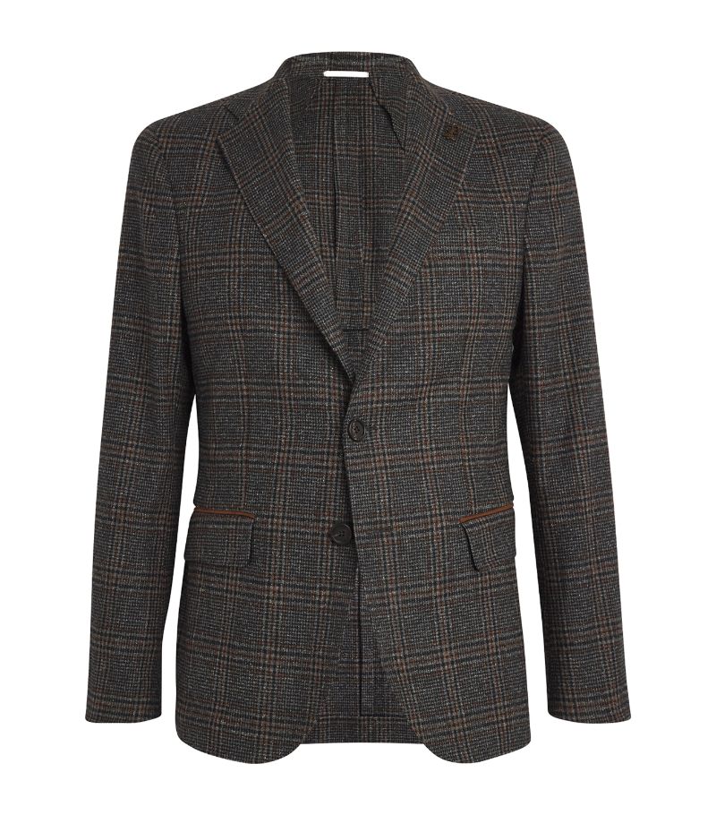 Pal Zileri Pal Zileri Wool-Blend Suede-Trim Blazer