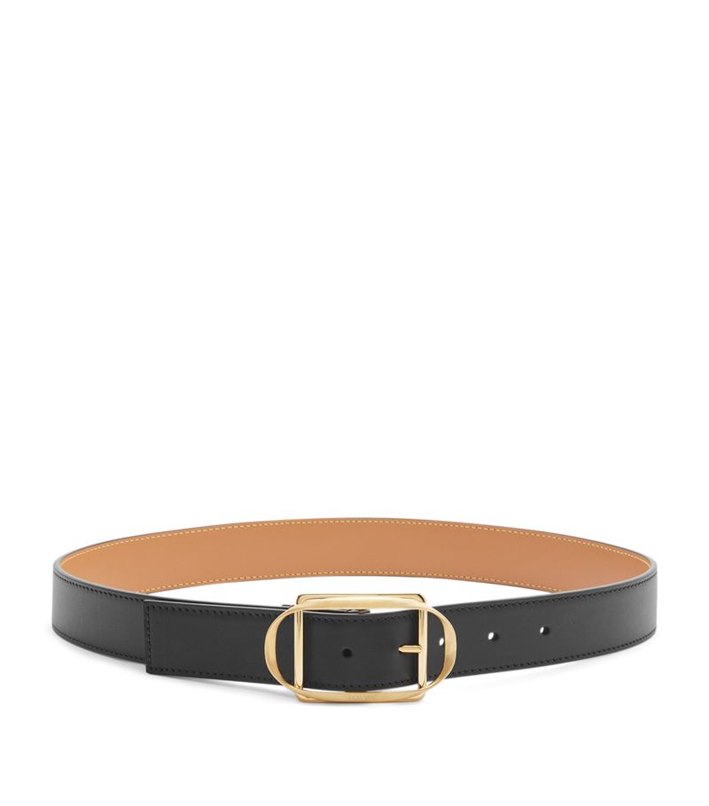 Loewe Loewe Leather Curved-Buckle Belt