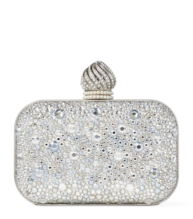 Jimmy Choo Jimmy Choo Mini Crystal-Embellished Cloud Clutch Bag