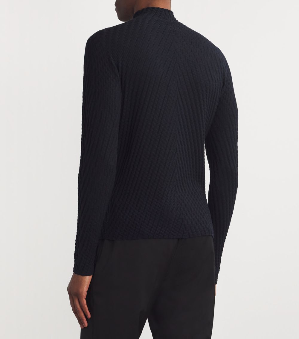 Giorgio Armani Giorgio Armani Virgin Wool-Blend Textured Sweater