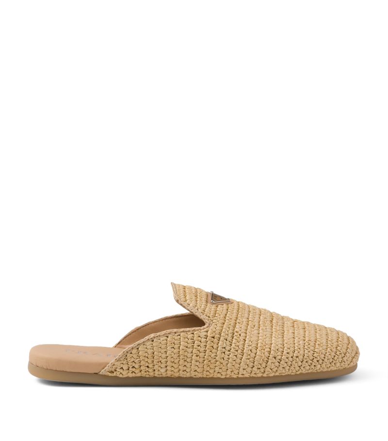 Prada Prada Woven Triangle Mules