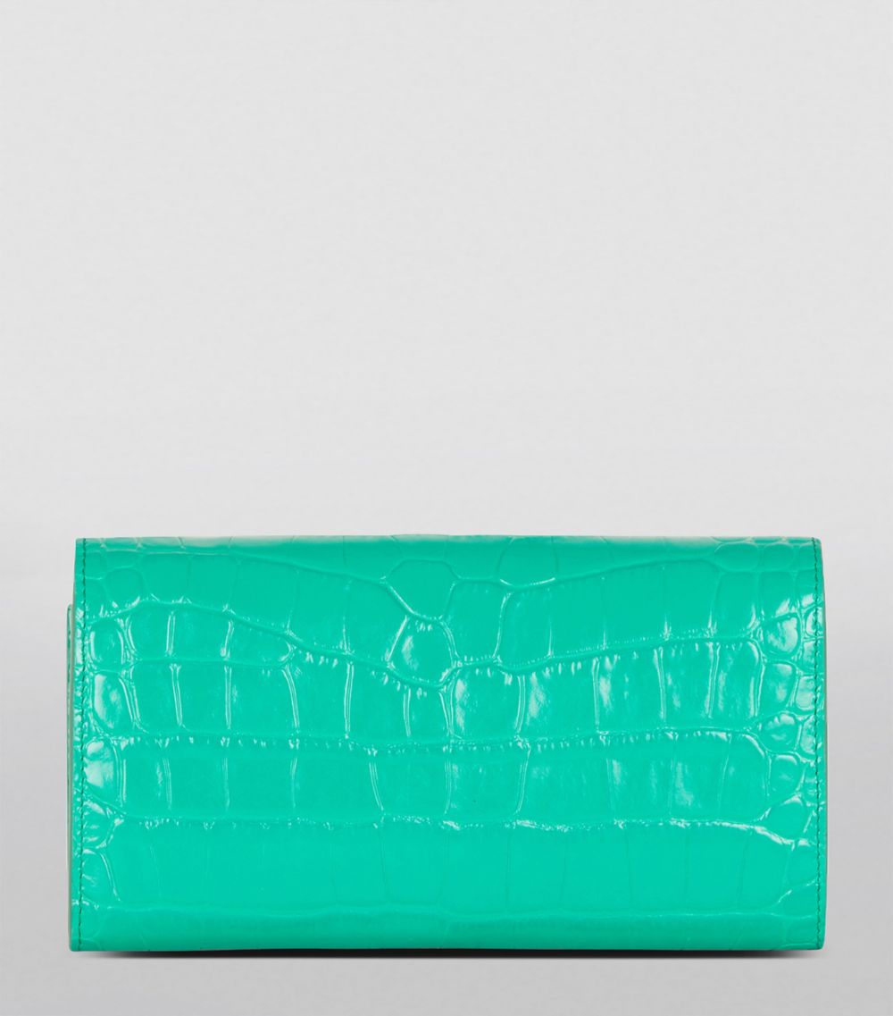 Balmain Balmain Croc-Embossed B-Buzz Chain Wallet