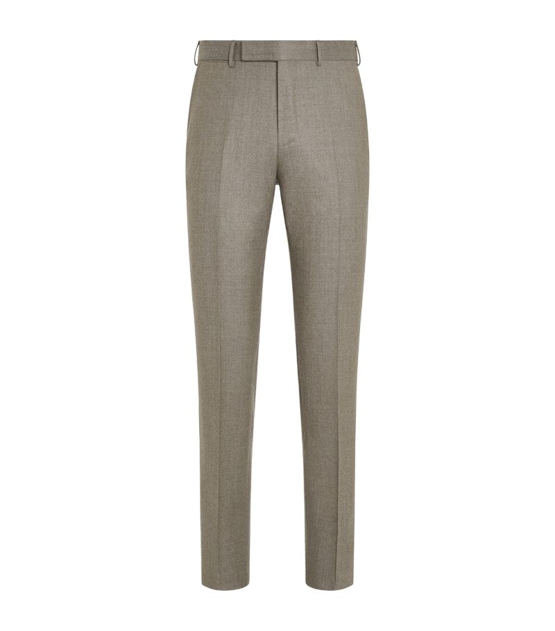 zegna Zegna Wool Straight Tailored Trousers