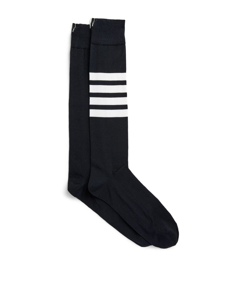 Thom Browne Thom Browne Cotton-Blend 4-Bar Over-The-Calf Socks