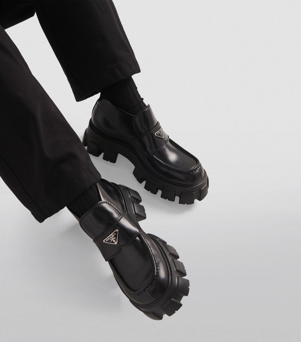 Prada Prada Leather Monolith Loafers