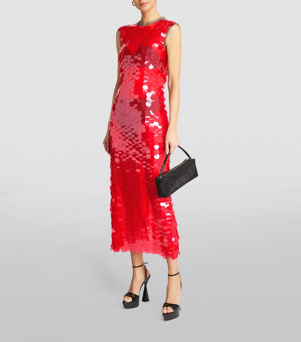 16Arlington 16Arlington Circular-Sequinned Midi Dress