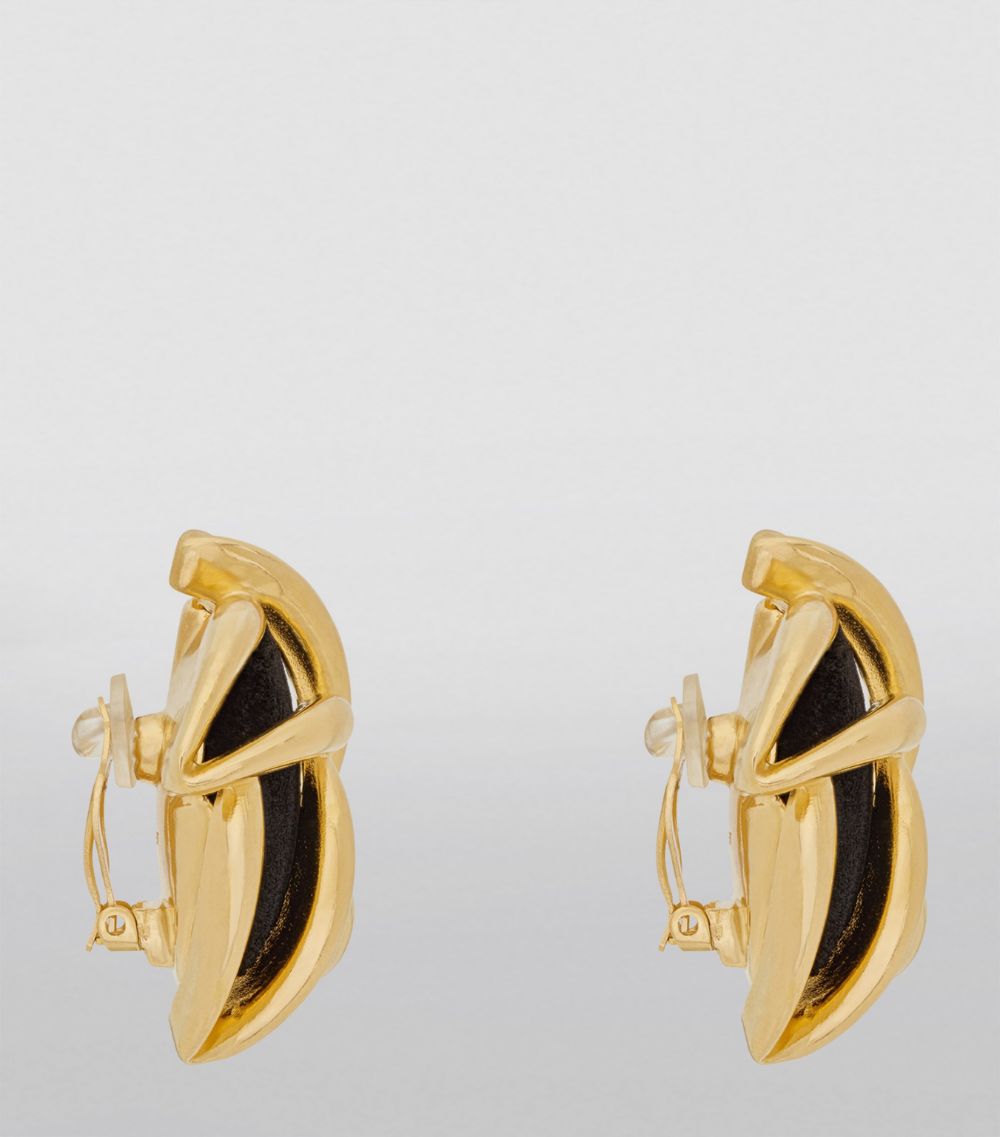 Saint Laurent Saint Laurent Gold-Tone Clip-On Earrings