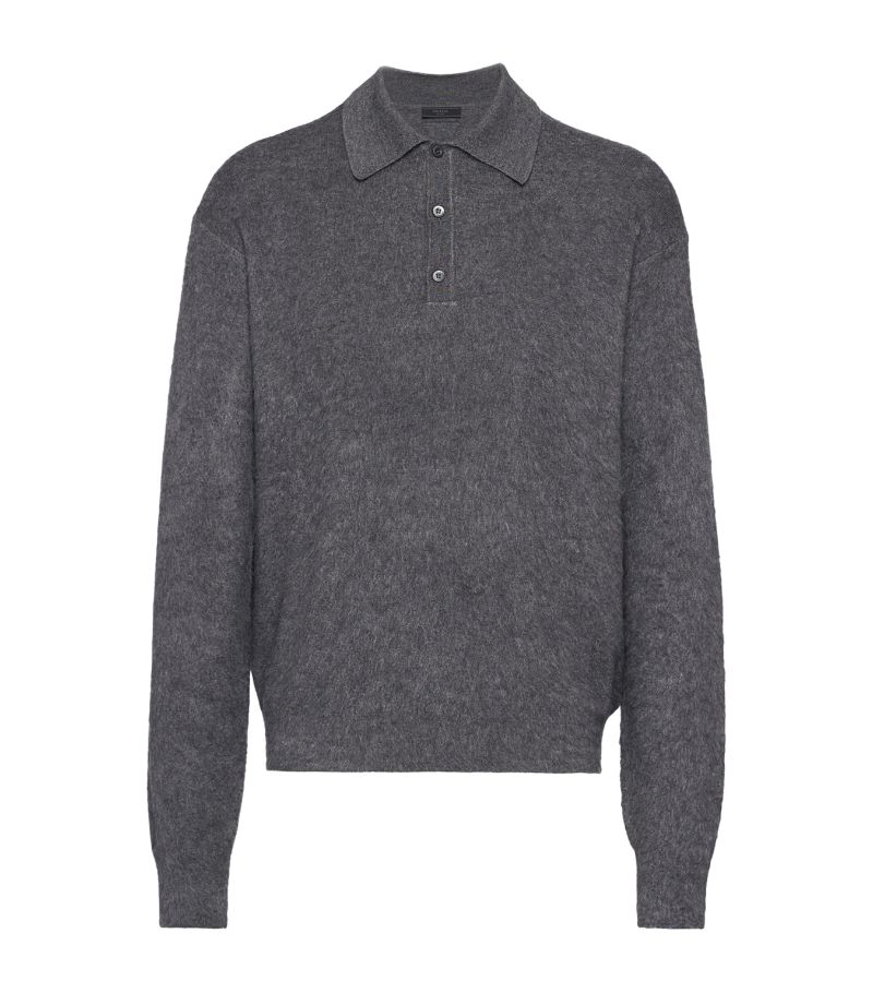 Prada Prada Cashmere-Silk Polo Sweater