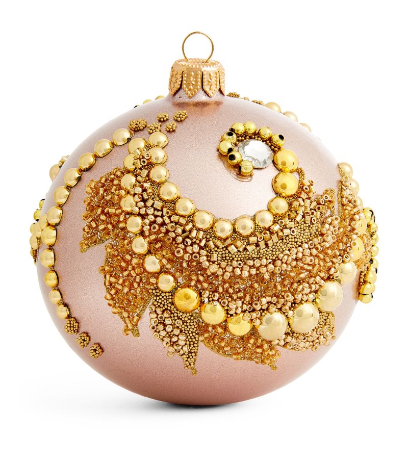 Harrods Harrods Glass Embellished Bauble