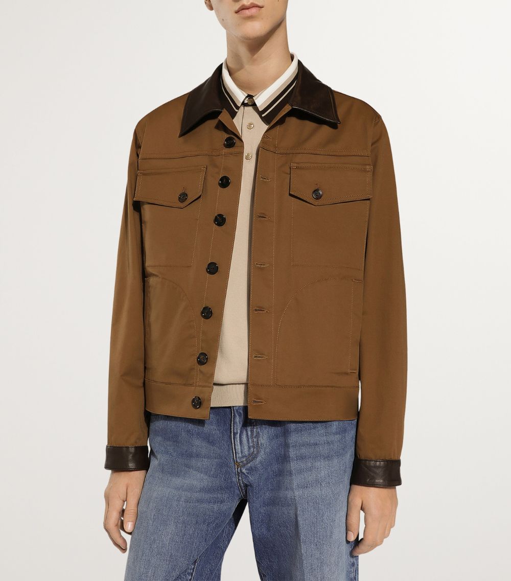 Dolce & Gabbana Dolce & Gabbana Leather-Trim Jacket