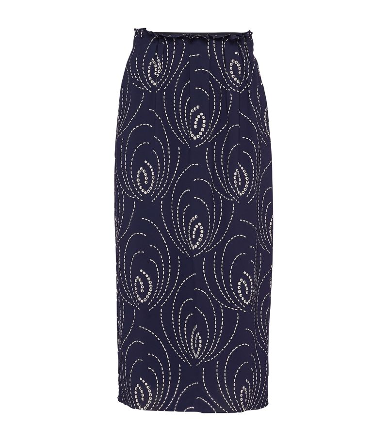 Prada Prada Printed Sablé Pencil Skirt