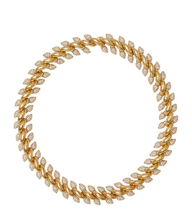 Burberry Burberry Pavé-Crystal Spear Chain Necklace