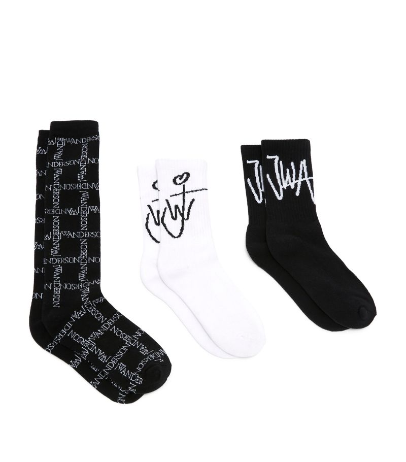 Jw Anderson Jw Anderson Logo Ankle Socks (Pack Of 3)