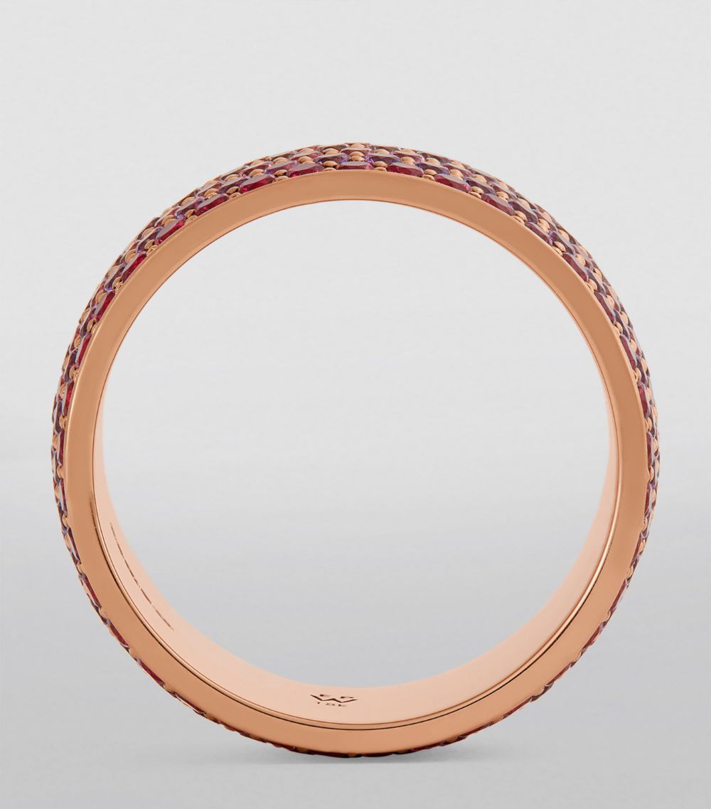 Emily P. Wheeler EMILY P. WHEELER Rose Gold, Sapphire, Amethyst and Spinel Ombre Cigar Ring