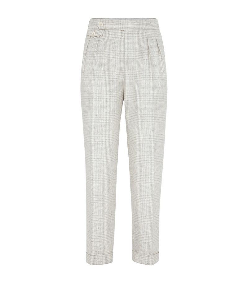 Brunello Cucinelli Brunello Cucinelli Wool-Blend Pleated Suit Trousers