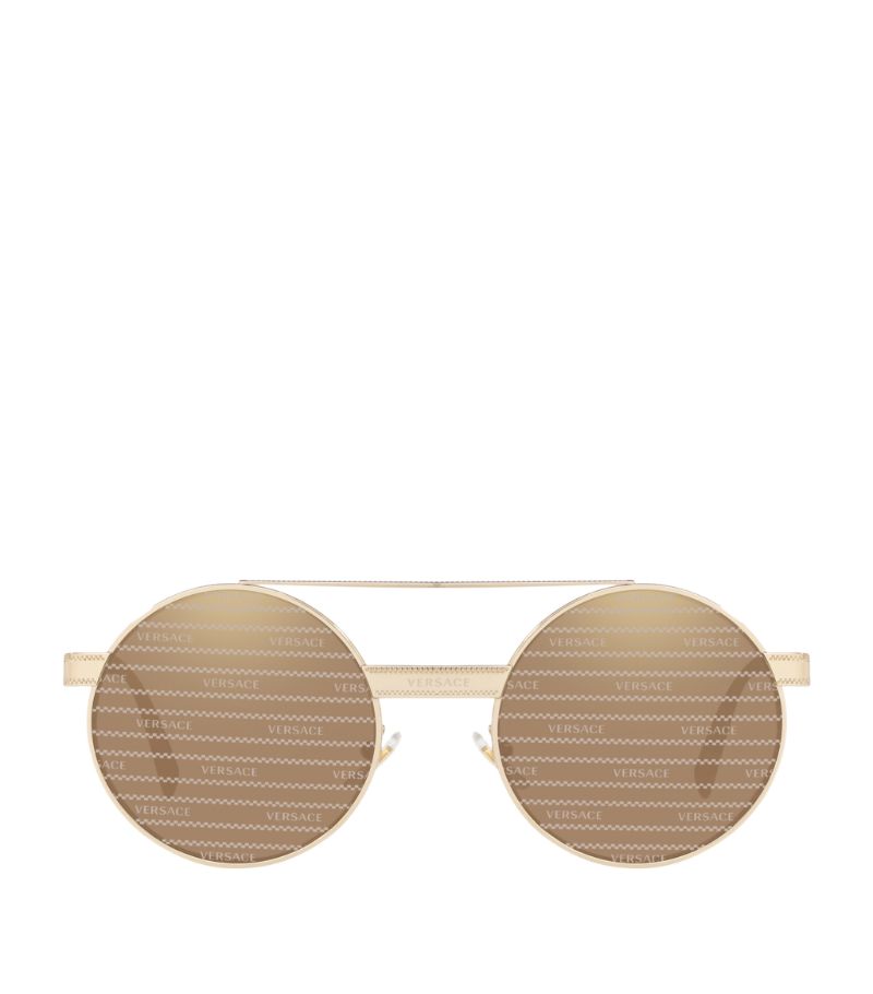 Versace Versace 90'S Vintage Logo Circular Sunglasses