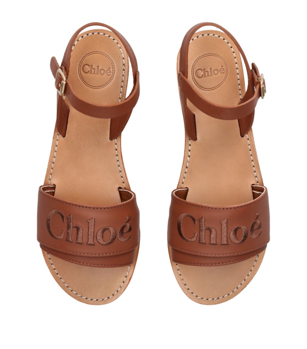 Chloé Kids Chloé Kids Leather Stellar Sandals