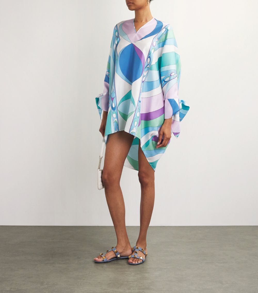 Emilio Pucci Pucci Pesci Print Kaftan Mini Dress