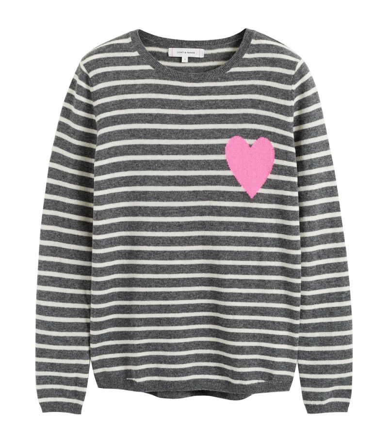 Chinti & Parker Chinti & Parker Wool-Cashmere Breton Heart Sweater