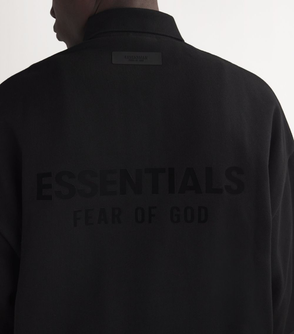 Fear Of God Essentials Fear Of God Essentials Cotton-Blend Oversized Polo Shirt