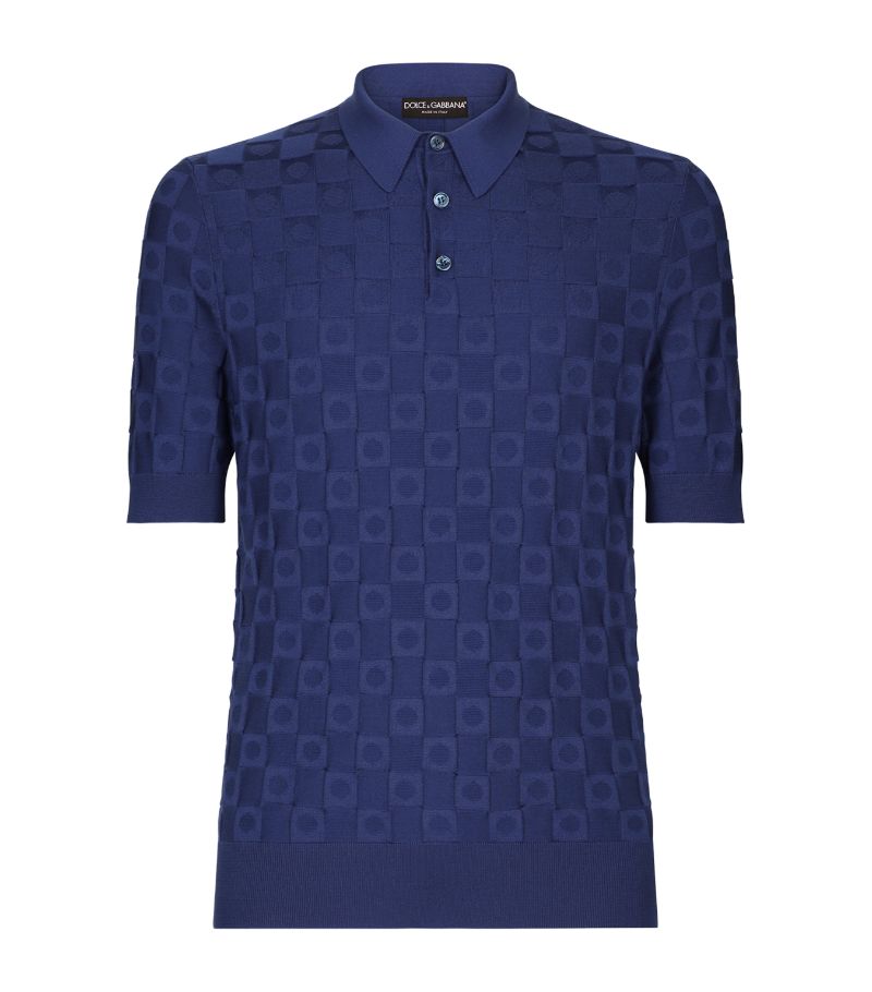 Dolce & Gabbana Dolce & Gabbana Silk Jacquard Polo Shirt