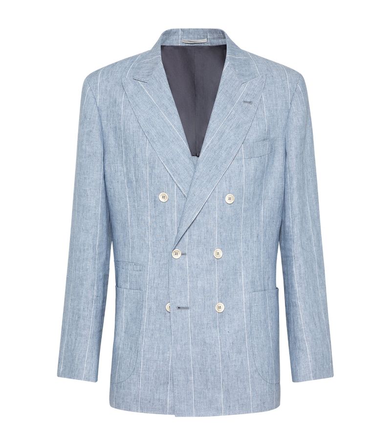 Brunello Cucinelli Brunello Cucinelli Linen Pinstripe Blazer