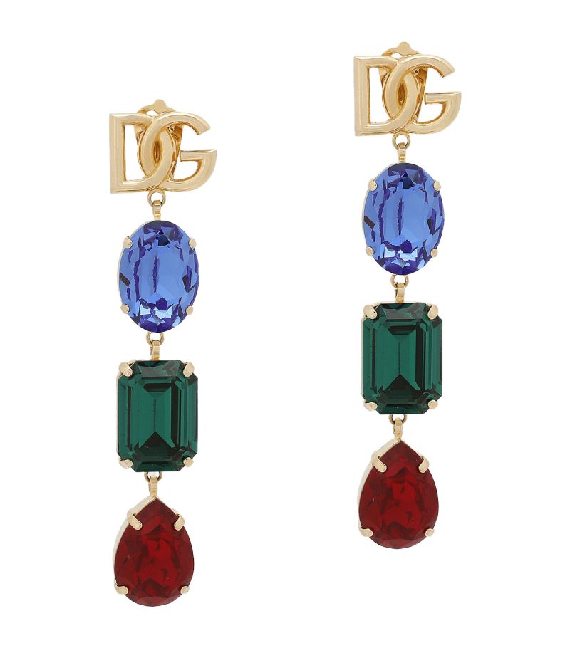 Dolce & Gabbana Dolce & Gabbana Rhinestone Logo Earrings