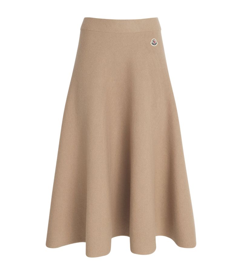 Moncler Moncler Wool-Blend Midi Skirt