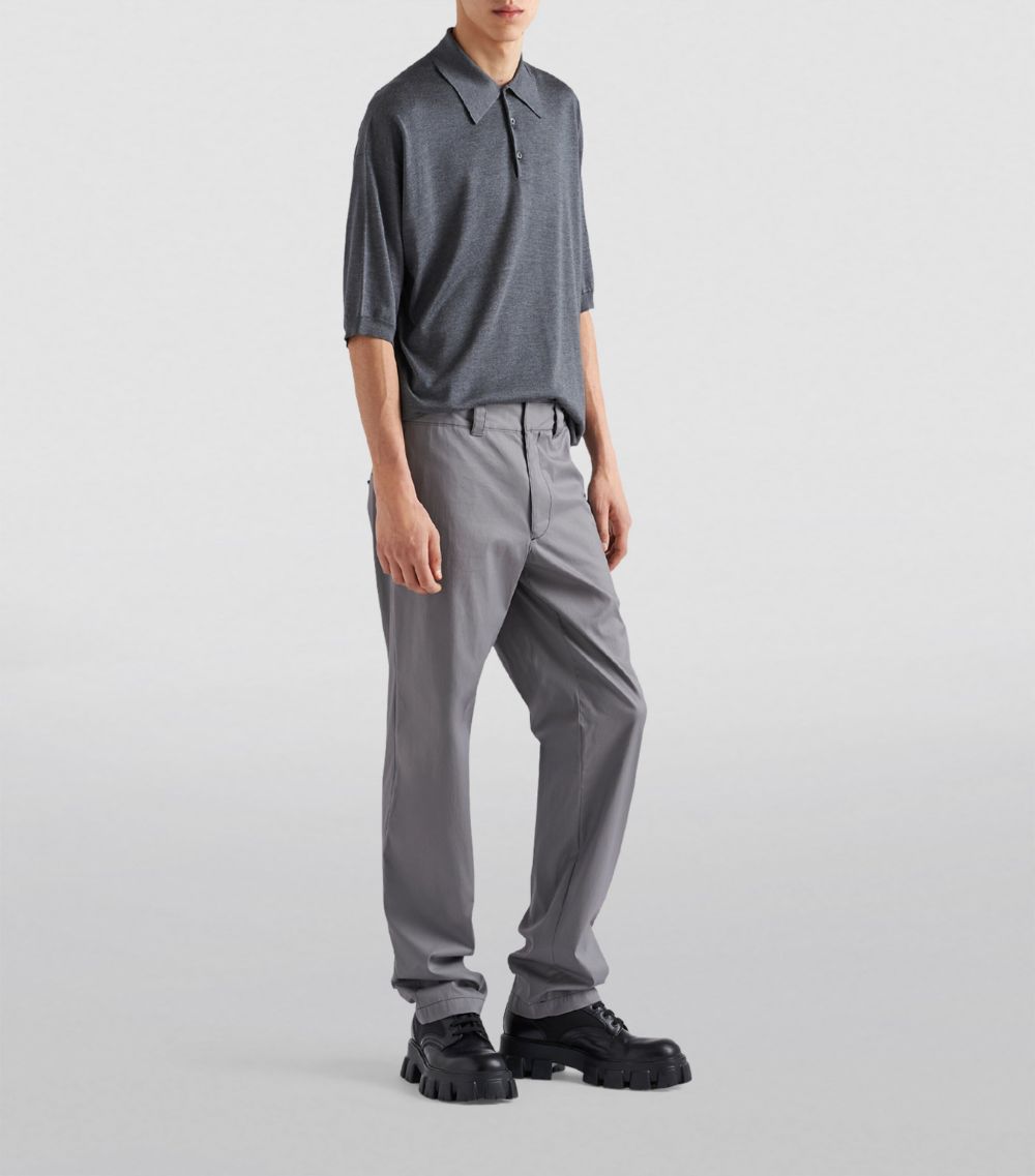 Prada Prada Stretch Cotton-Blend Trousers