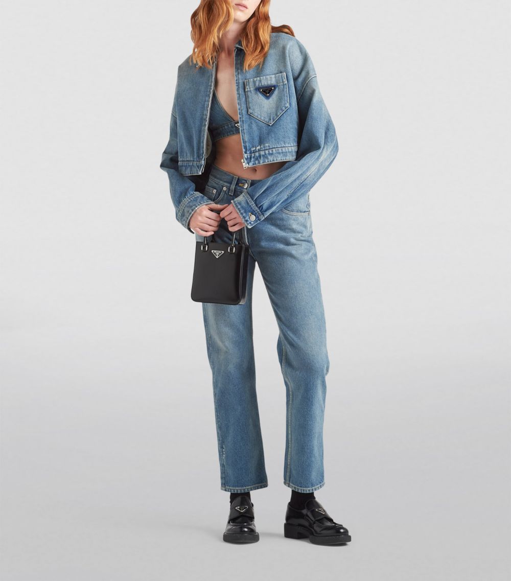 Prada Prada Organic Denim Cropped Jacket