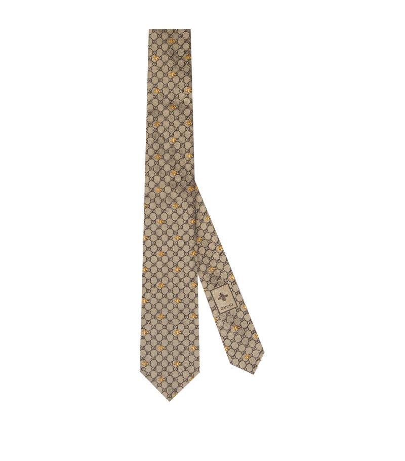 Gucci Gucci Silk Gg Bee Tie