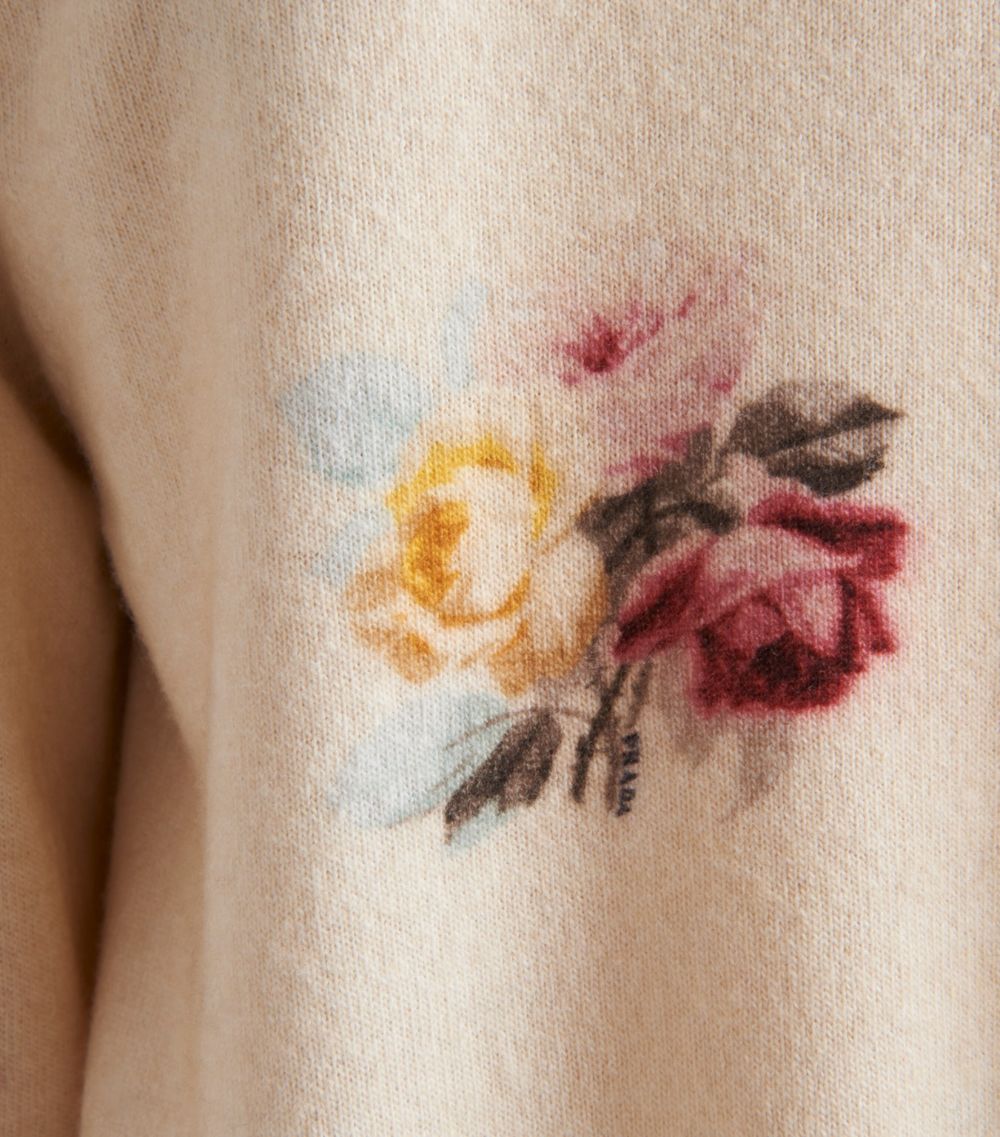 Prada Prada Wool Floral Cardigan