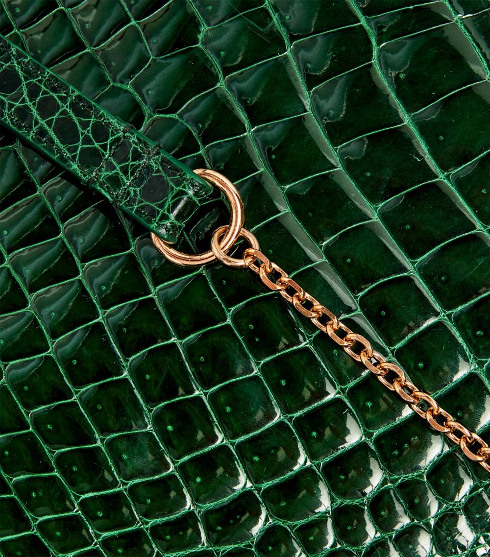 Analeena Analeena Crocodile Clutch Bag